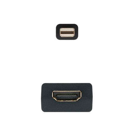 Cable nanocable conversor minidisplay port a hdmi macho - hembra 15cm negro