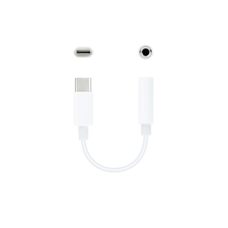 Adaptador audio nanocable usb - c - m a jack - h blanco
