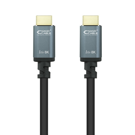 Cable nanocable hdmi 2.1 iris 8k macho - macho 2m negro
