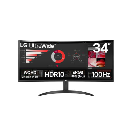 Curvo lg 34wr50qk 34 pulgadas 3440 x 1440 5ms hdmi displayport