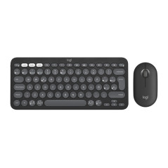 Logitech 920-012227 teclado Ratón incluido Universal RF Wireless + Bluetooth QWERTY Español Grafito