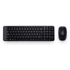 Logitech Wireless Combo MK220 keyboard Mouse included Home USB Portuguese Black