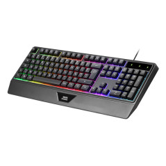 Mars Gaming MCP124PRO, Combo Gaming 4en1, Teclado RGB H-Mech con Reposamuñecas, Ratón RGB 3200DPI y Switches HUANO, Auriculares