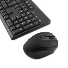 CoolBox COO-KTR-02W teclado Ratón incluido Oficina RF inalámbrico QWERTY Español Negro