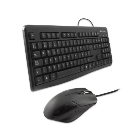 CoolBox COO-KTR-01U teclado Ratón incluido Oficina USB QWERTY Negro