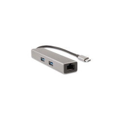 CoolBox Hub miniDOCK4 USB-C Alámbrico USB 3.2 Gen 1 (3.1 Gen 1) Type-C Acero