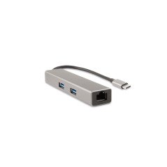 CoolBox Hub miniDOCK4 USB-C Cablato USB 3.2 Gen 1 (3.1 Gen 1) Type-C Acciaio