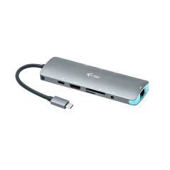 i-tec Metal C31NANODOCKLANPD laptop dock port replicator Wired USB 3.2 Gen 1 (3.1 Gen 1) Type-C Silver, Turquoise