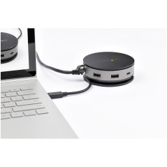 StarTech.com Adaptador Multipuertos USB-C - Docking Station USB 3.1 Gen 2 Tipo C con Vídeo HDMI, DisplayPort de 4K a 60Hz o VGA