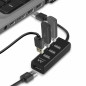Ewent EW1123 hub de interfaz USB 2.0 480 Mbit/s Negro Ewent EW1123 hub de interfaz USB 2.0 480 Mbit/s Negro