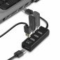 Hub usb ewent 4 puertos - usb 2.0 -  negro