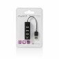 Hub usb ewent 4 puertos - usb 2.0 -  negro