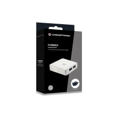 Conceptronic HUBBIES03W hub de interfaz USB 3.2 Gen 1 (3.1 Gen 1) Micro-B 5000 Mbit s Blanco