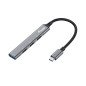 Hub usb tipo c equip life 1 x usb tipo c - 3 x usb 2.0 - aluminio