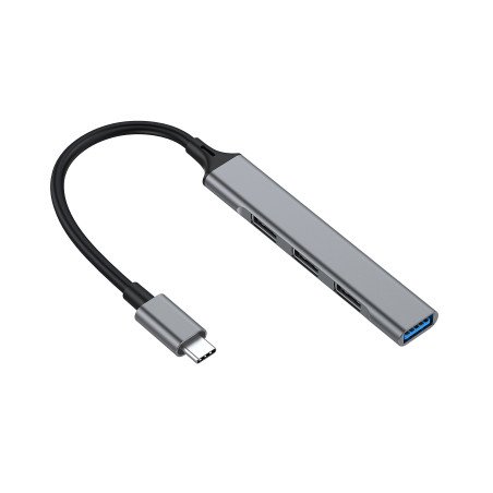 Hub usb tipo c equip life 1 x usb tipo c - 3 x usb 2.0 - aluminio