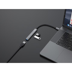Equip 128961 hub de interfaz USB 3.2 Gen 1 (3.1 Gen 1) Type-C 5000 Mbit s Negro, Gris