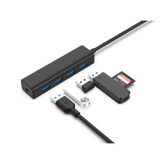 Conceptronic CTC4USB3 hub di interfaccia USB 3.2 Gen 1 (3.1 Gen 1) Type-C 5000 Mbit s Nero