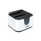 Docking station tooq hd 2.5 - 3.5 pulgadas sata a usb 3.0 doble bahia -  usb 2.0 host -  4200rpm - 7200rpm