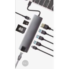 Docking coolbox usb tipo c hdmi rj45 usb hub