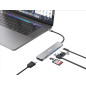 Equip 133494 Adaptador multifunción USB-C 7 en 1, HDMI 4K/60Hz, USB 3.2 Gen1 x 3 , TF/MICRO SD, 100W USB PD Equip 133494 Adaptador multifunción USB-C 7 en 1, HDMI 4K/60Hz, USB 3.2 Gen1 x 3 , TF/MICRO SD, 100W USB PD