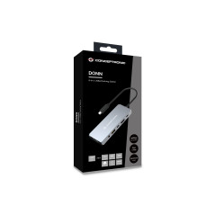 Conceptronic DONN22G base para portátil y replicador de puertos Alámbrico USB 3.2 Gen 2 (3.1 Gen 2) Type-C Gris
