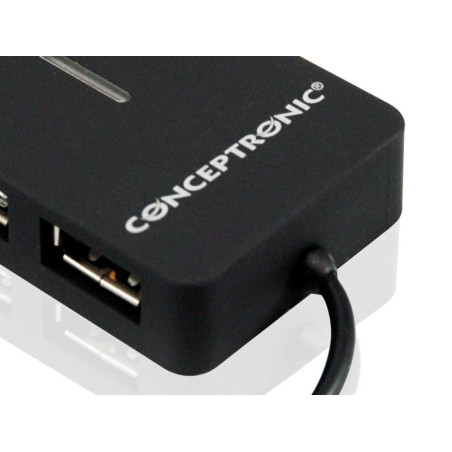 Hub externo conceptronic usb 2.0 4 puertos compacto
