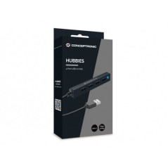 Conceptronic HUBBIES05B hub de interfaz USB 2.0 480 Mbit s Negro