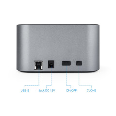 TooQ TQDS-805G base de conexión para disco duro USB 3.2 Gen 1 (3.1 Gen 1) Type-B Aluminio