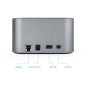 TooQ TQDS-805G base de conexión para disco duro USB 3.2 Gen 1 (3.1 Gen 1) Type-B Aluminio