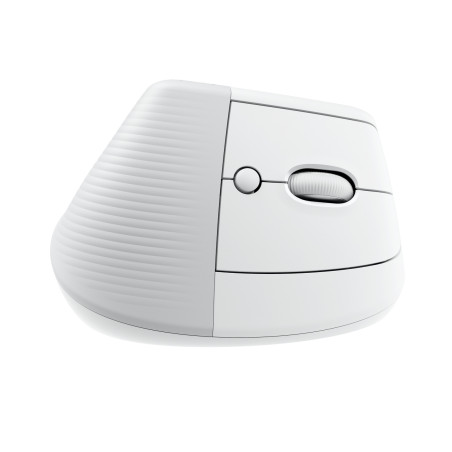 Mouse raton vertical logitech lift para mac 6 botones 4000 dpi wireless inalambrico blanco hueso