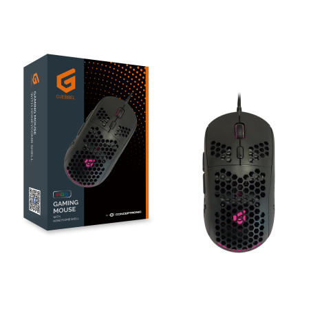 Conceptronic DJEBBEL04B ratón Juego mano derecha USB tipo A Óptico 6400 DPI