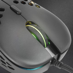 Mars Gaming MM55 Negro, Ratón Gaming RGB Chroma, Ultra-ligero 55g, 12800 DPI, Switches Mecánicos Programables HUANO