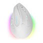 Mouse raton mars gaming ergonomico vertical.rgb inalambrico tri - mode blanco