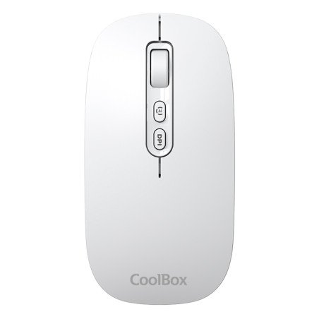 Mouse raton coolbox ia w02 blanco 1600 dpi inalambrico rf+bt
