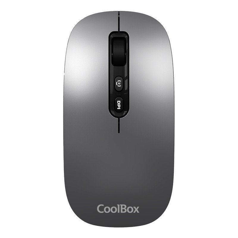 Mouse raton coolbox ia w02 gris 1600 dpi inalambrico rf+bt