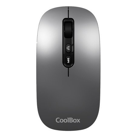 Mouse raton coolbox ia w02 gris 1600 dpi inalambrico rf+bt