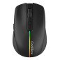 Mouse raton coolbox gaming  w01 negro 1600 dpi inalambrico recargable