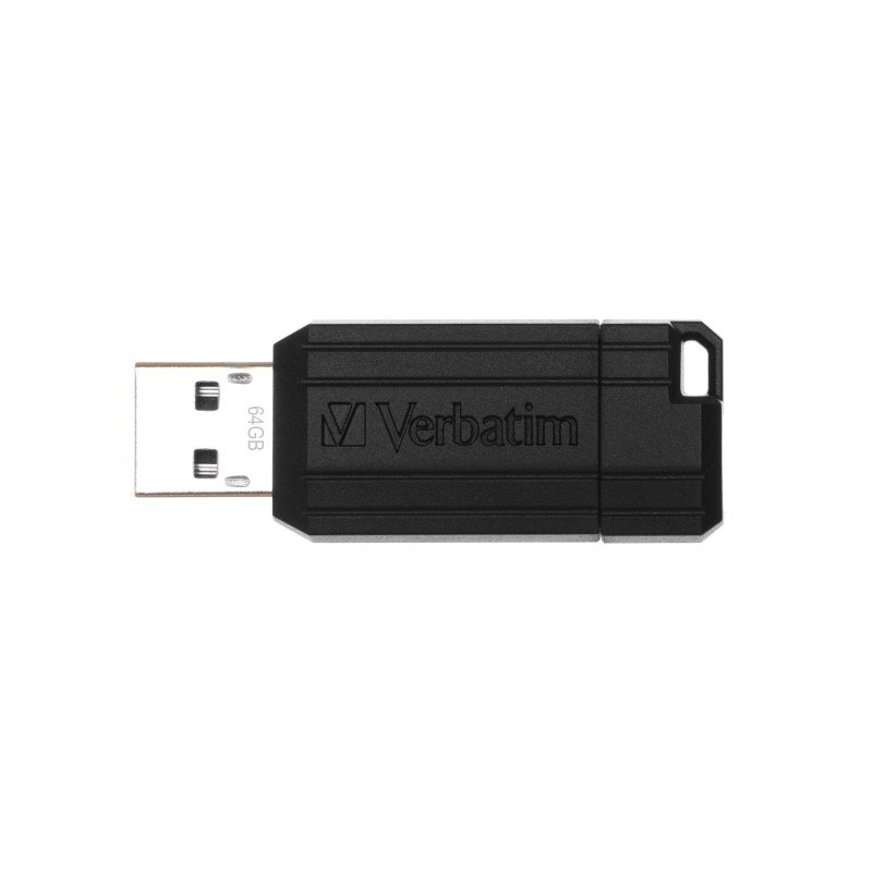 Memoria usb 2.0 verbatim pinstripe 64gb negro