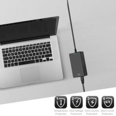 Ewent EW3965 adaptador e inversor de corriente Interior 65 W Negro