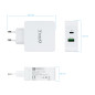 Cargador doble usb tipo c pd + usb tipo a qc3.0 tooq blanco usb tipo c pd - usb tipo a qc3.0 - 48w -  blanco