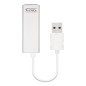 Cable conversor usb 3.0 a gigabit ethernet nanocable 10 - 100 - 1000mbps 15cm -  macho - hembra -  aluminio