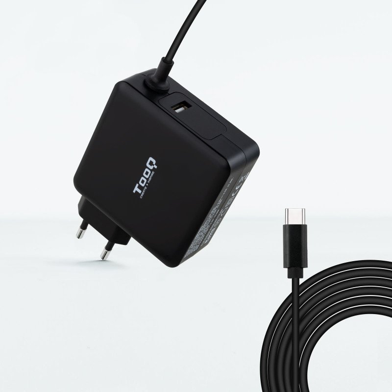 Cargador portatil tooq tqlc - usbc90pd 90w usb tipo c negro