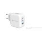 Cargador de pared conceptronic althea17w 67w + cable usb tipo c blanco