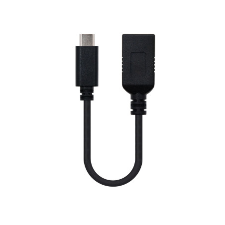 Nanocable USB 3.1, 0.15m cavo USB USB 3.2 Gen 2 (3.1 Gen 2) 0,15 m USB A USB C Nero