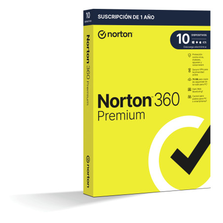 Antivirus norton 360 premium 75gb espaol 1 usuario 10 dispositivos 1 ao caja generic rsp mm gum