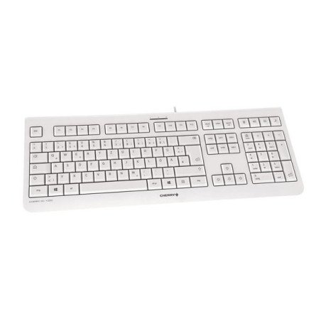 Teclado cherry kc 1000 silencioso usb ultra slim blanco