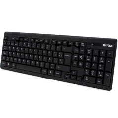 Nilox NXKMWE0001 keyboard Mouse included Universal RF Wireless QWERTY Spanish Black