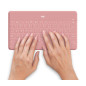 Teclado logitech keys to go wireless inalambrico para iphone ipad y apple tv blush