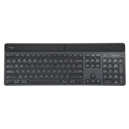 Teclado inalambrico targus akb868es ecosmart solar keyboard antimicrobiano bluetooth full size usb - c negro