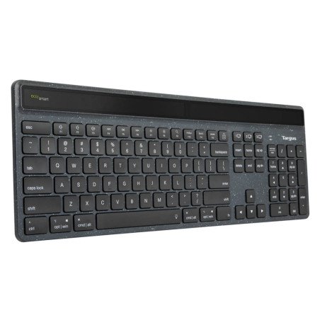 Teclado inalambrico targus akb868es ecosmart solar keyboard antimicrobiano bluetooth full size usb - c negro